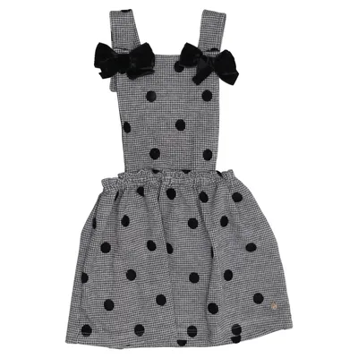 Robe salopette (Noir, Blanc) de Lili Gaufrette Élasthane, Polyester, Viscose