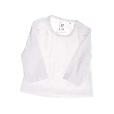 Långärmad t-shirt (Vit) från ICA I Love Eco Elastan, Ekologisk bomull