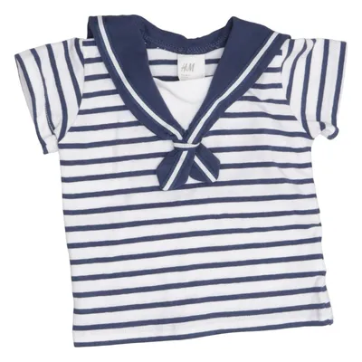 Haut (Bleu, Blanc) de H&M Coton, Élasthane