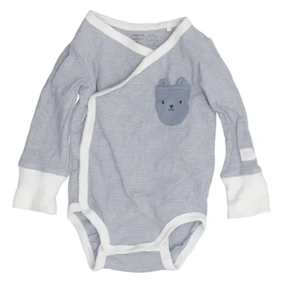 Body (Blue, White) from Lindex Newborn Cotton, Elastane