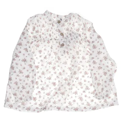 Blus (Vit, Flerfärgad) från Newbie by KappAhl Ekologisk bomull