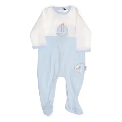 Sparkdräkt (Blå, Vit) från Newborn Bomull