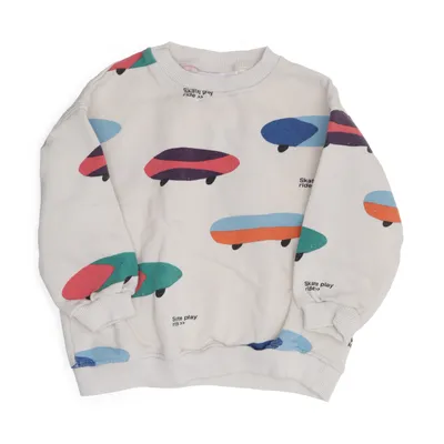 Collegetröja (Beige, Flerfärgad) från Zara Bomull, Elastan