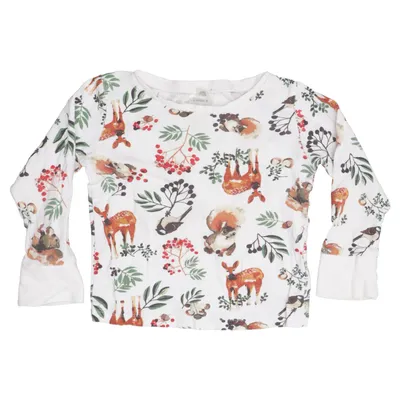 Long sleeve T-shirt (White, Multicolored) from Lindex Cotton, Elastane
