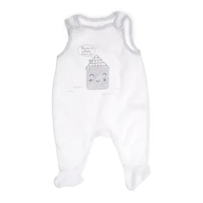 Barboteuse (Blanc, Gris) de Baby Club Coton, Polyester