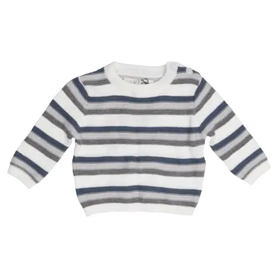 Sweater (Hvid, Grå, Blå) fra Skill Bomuld