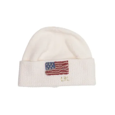 Beaniemössa (Vit, Flerfärgad) från Ralph Lauren Merinoull, Nylon