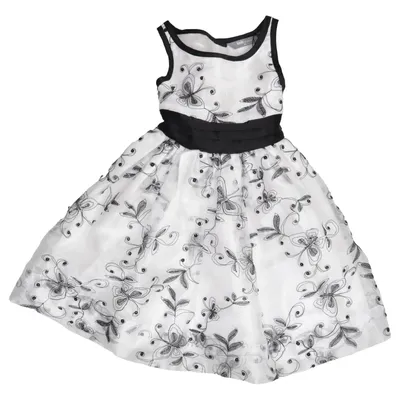 Flower girl dress (White, Black) from Kids by Lindex Polyester