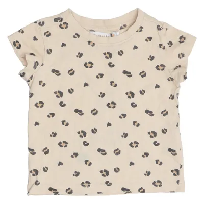 T-shirt (Beige, Sort) fra Minimarket Bomuld