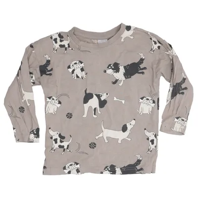 Langærmet t-shirt (Brun, Flerfarvet) fra Lindex Kids Bomuld
