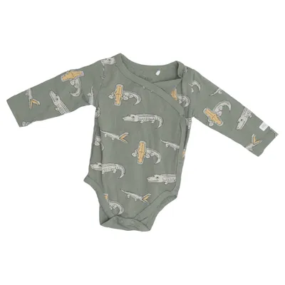 Body (Vert) de Little Me Coton, Élasthane