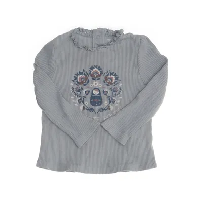Long sleeve T-shirt (Green) from Vertbaudet Cotton, Elastane
