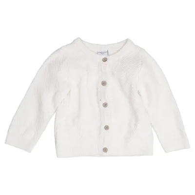 Cardigan (White) from Polarn O. Pyret Organic cotton