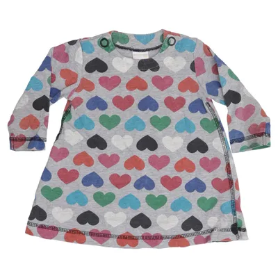Dress (Gray, Multicolored) from Baby by Lindex Cotton, Viscose