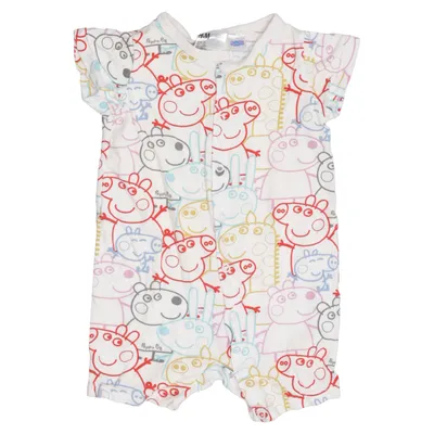 Strampler (Weiß, Mehrfarbig) von H&M x Peppa Pig Baumwolle