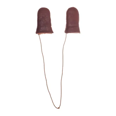 Leather mittens (Brown)