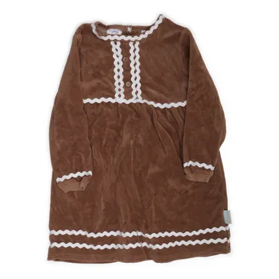 Klänning (Brun, Vit) från Den Goda Fen Bomull, Elastan, Polyester