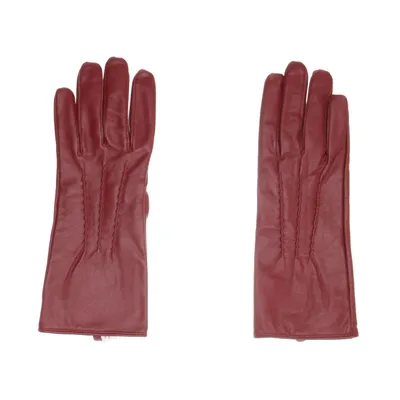 Läderhandskar (Röd) Akryl, Skinn