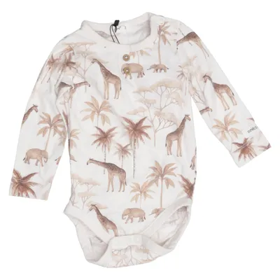 Romper (Beige, Bruin) van Newbie by KappAhl Katoen, Elastaan