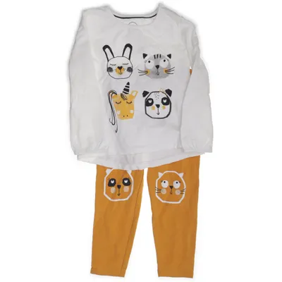 Set (Gul, Vit) från Baby Club Bomull