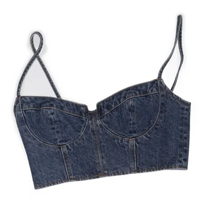 Bustier (Blå) från Self-Portrait Bomull, Polyester