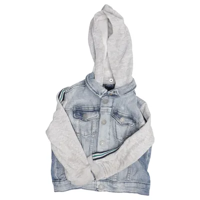 Jeansjacke (Blau, Grau) von &Denim by H&M Baumwolle, Elasthan, Polyester, Viskose