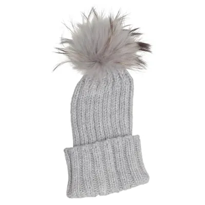 Bobble hat (Gray) from Canadian Classics Acrylic, Polyester, Wool