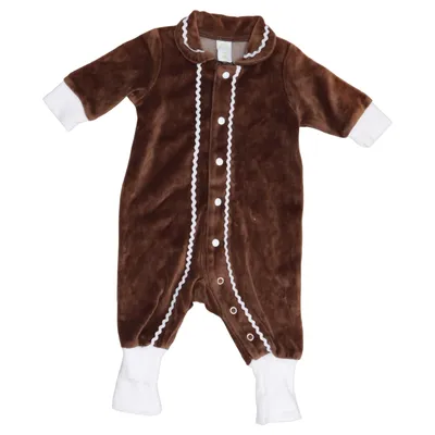 Rompers (Brown) from Parvel Cotton, Polyester