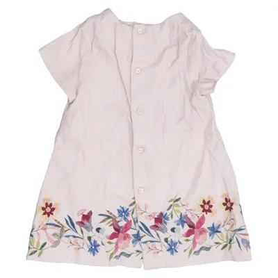Jurk (Roze, Meerkleurig) van Zara BabyGirl Katoen, Elastaan