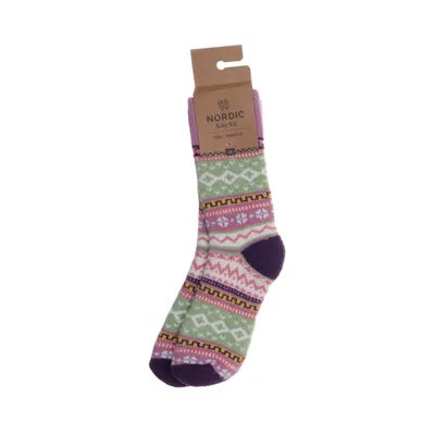Knit socks (Multicolored) from Nordic