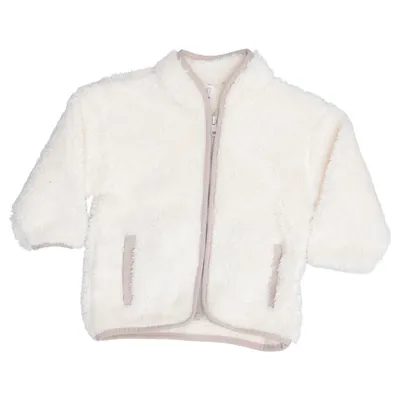 Fleece jacket (Beige, White) from LC Waikiki