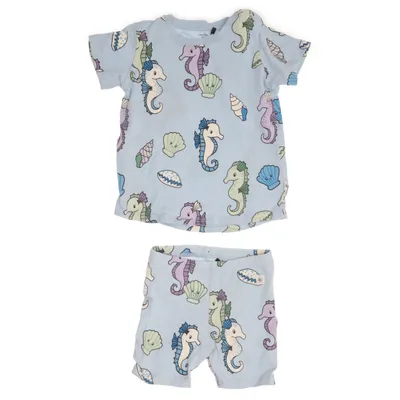 Pyjamas (Blå, Flerfärgad) från Lindex Baby Bomull, Elastan