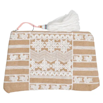 Trousse à maquillage (Marron, Blanc) de Star Mela Coton