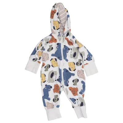 Rompers (White, Multicolored) from Polarn O. Pyret Elastane, Organic cotton