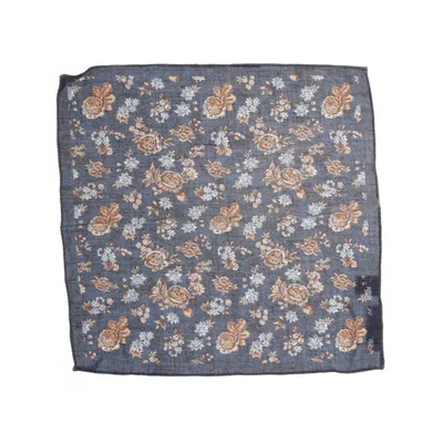 Näsduk (Blå, Flerfärgad) från Stockholms Klänningsfabrik Bomull, Ull