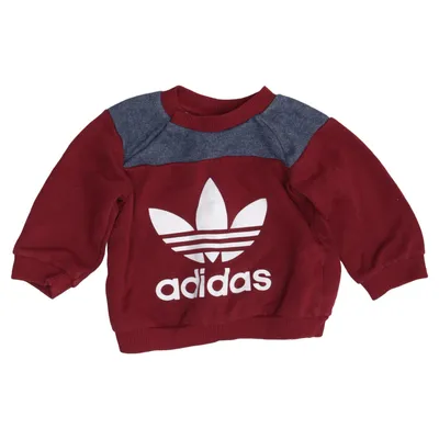 Sweatshirt (Rouge, Gris) de Adidas Originals Coton, Polyester