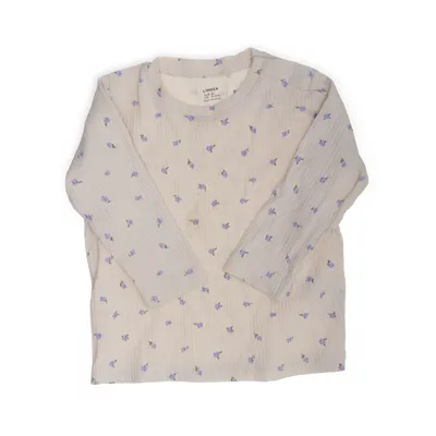 Långärmad t-shirt (Beige, Blå) från Lindex Bomull, Elastan