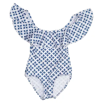 Maillot de bain une pièce (Bleu, Blanc) de Saltabad Élasthane, Polyamide