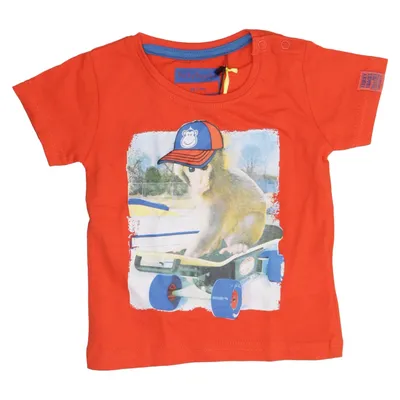 T-shirt (Orange) from Tricky Tracks Cotton