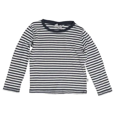 T-shirt à manches longues (Bleu, Blanc) de Wheat Coton
