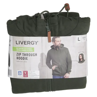Hoodie (Zip Through Hoodie) from Livergy Cotton, Polyester