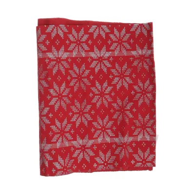 Löpare (Röd, Vit) från Rusta Bomull, Metallfiber