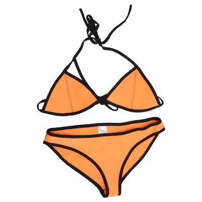 Bikini (Orange, Noir) de TopMelon Élasthane, Polyamide, Polyester