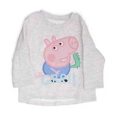 Långärmad t-shirt (Grå, Flerfärgad) från Cubus Mini Ekologisk bomull, Viskos