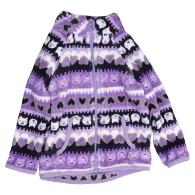 Fleecejacke (Lila, Weiß, Schwarz) von Joe Fresh