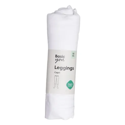 Leggings (Vit) från Basic You Elastan, Ekologisk bomull