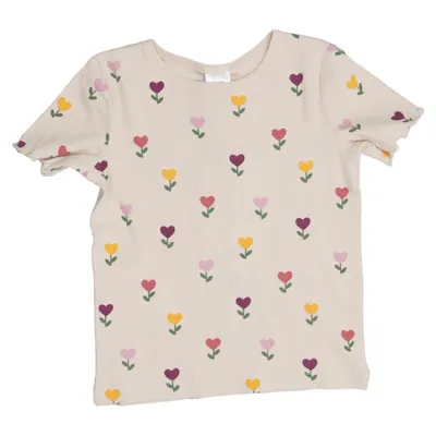 T-shirt (Beige, Multicolore) de Alana Élasthane, Coton biologique