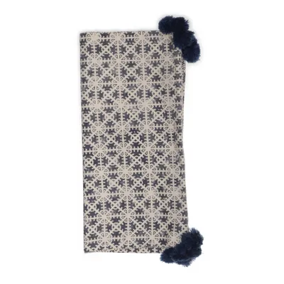 Kuddfodral (Beige, Blå) från Indiska Bomull