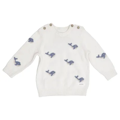 Sweater (White, Blue) from Newbie by KappAhl Cotton