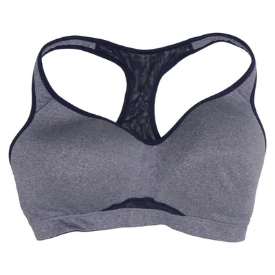 Sports bra (Blue, Gray) from Old Navy Active Elastane, Polyamide, Polyester